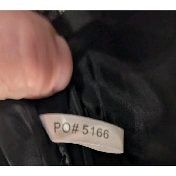 Burk's Bay Womens Leather Full Zip Jacket Sz XL Black Moto Edgy Minimalist - Picture 11 of 11